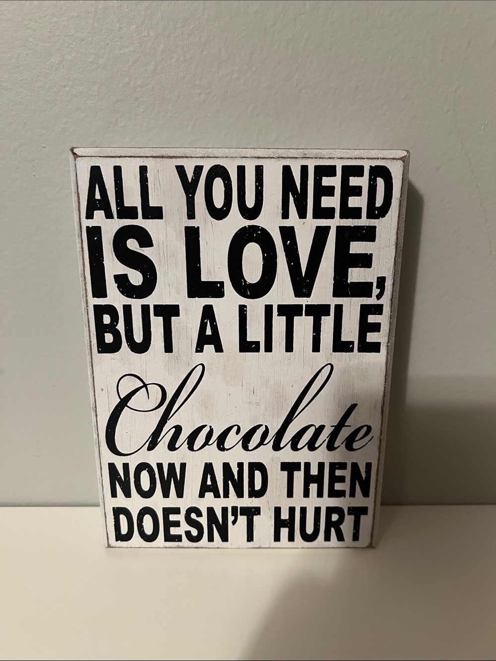 Black and White 'All You Need Is Love' Sign